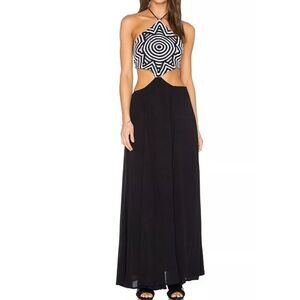 Mara Hoffman Swim NWT Starbasket black maxi dress, size XS